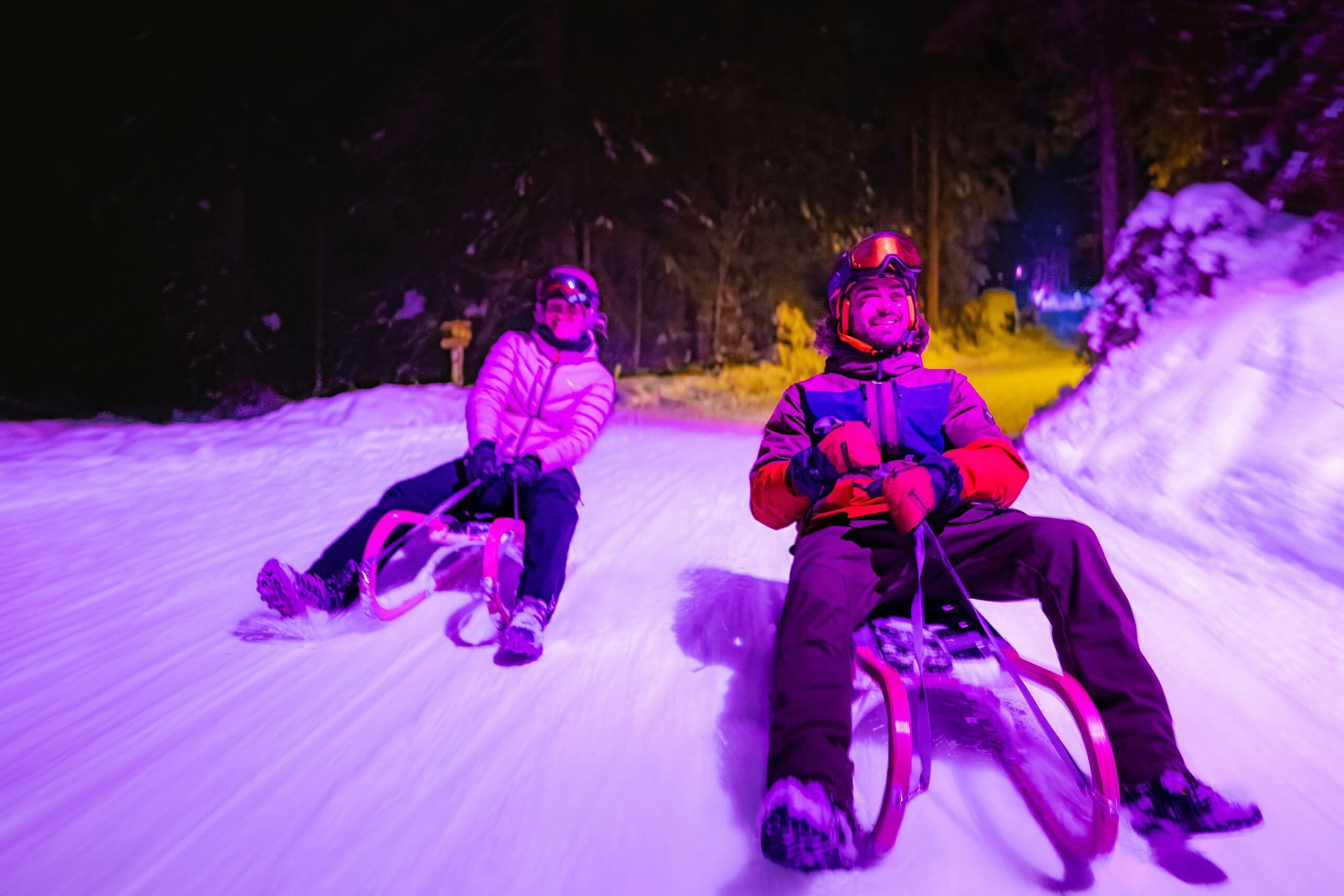 Winter Erlebnisse - Nachtrodeln am Katzenkopf Winter Erlebnisse - Nachtrodeln am Katzenkopf