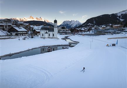 Drohnenaufnahme Seefeld im Winter