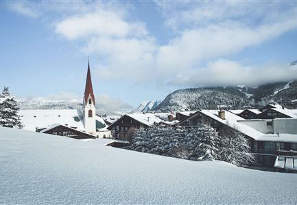 Pfarrhügel in Seefeld im Winter