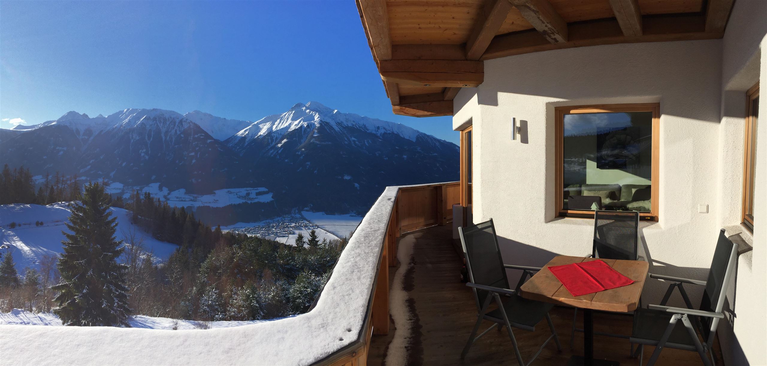 Aussicht Balkon Winter