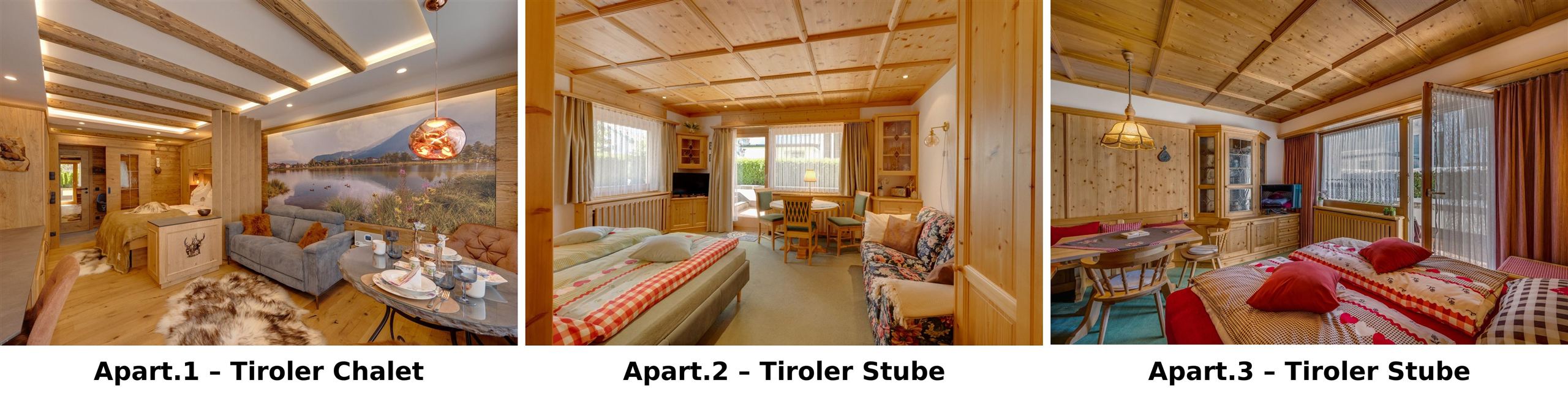 gemütliche TIROLER STUBE und rustikales CHALET Studio Apartments
