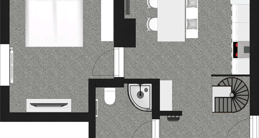 Appartamento, doccia, WC, 2 camere da letto