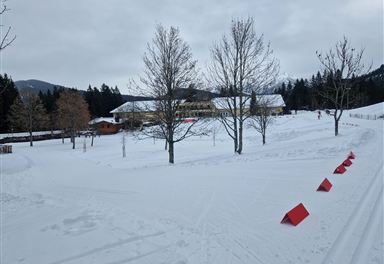 Oefenterrein bij het Alpenbad Leutasch