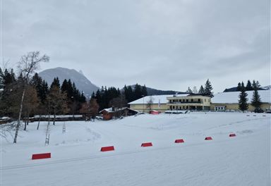 Oefenterrein bij het Alpenbad Leutasch