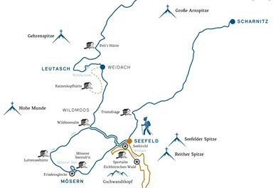 Hiking map Seefelder Hochplateau