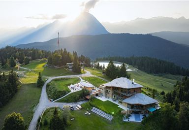 Bergrestaurant Gschwandtkopf at sunset
