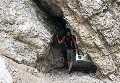 Felsdurchgang in der Gleirschklamm