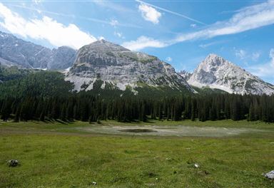 Gaistal with mountain panorama