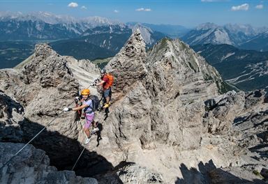 Begehung des Haymon-Klettersteigs