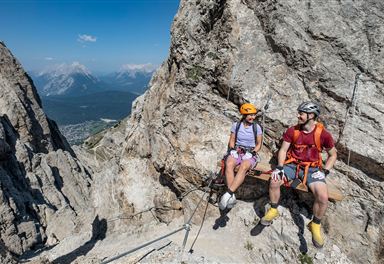 Rast am Haymon-Klettersteig