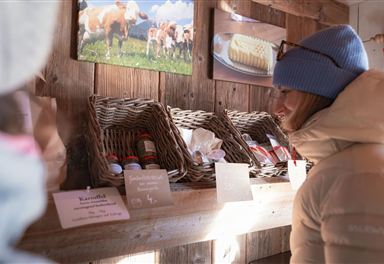 Shopping at the farm shop