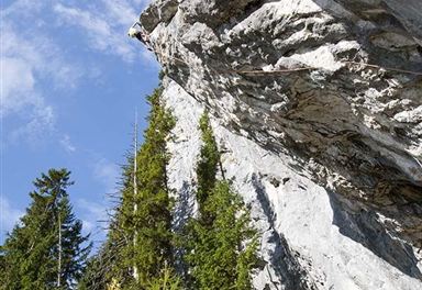 Kletterwand Chinesische Mauer Leutasch