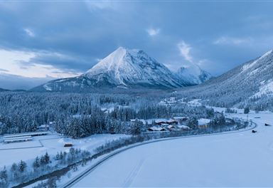 Winter landscape in Leutasch