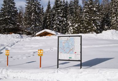 Loipentafel am Lottensee
