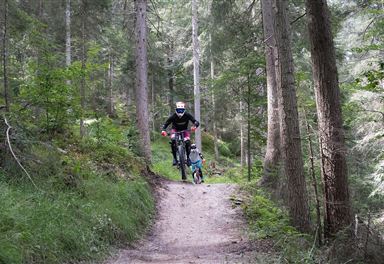Mountain bikers on the Kitty Twister