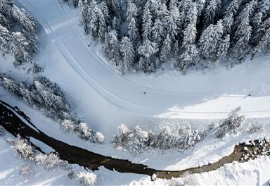Snowfarming cross-country ski trail in Leutasch