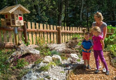 Beneficial insect educational trail with insect hotel