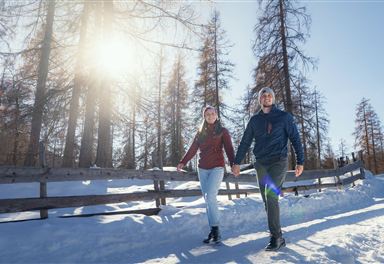 Winter hike on the Wiesenweg