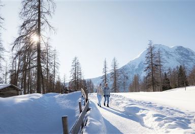 Winter hike on the Wiesenweg