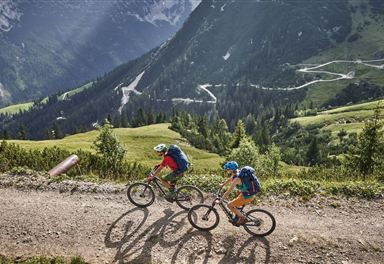 Mountain bikers in Gaistal