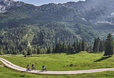Mountain bikers in Gaistal