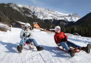 Tobogganing at the Hämmermoosalm