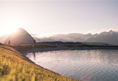 Sunset at the Speichersee Gschwandtkopf
