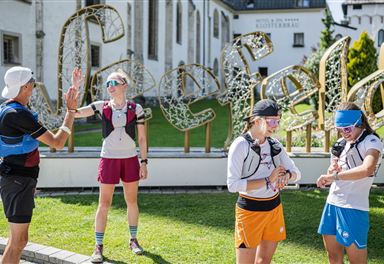 Trail running group in Seefeld