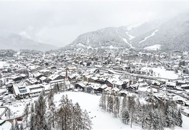 Snow-covered Seefeld in winter