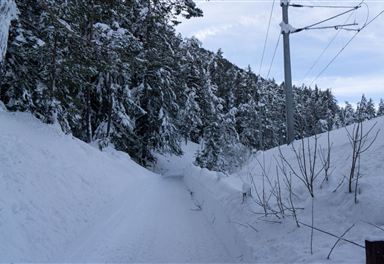 Winter hiking trail Scharnitz Bahntrasse