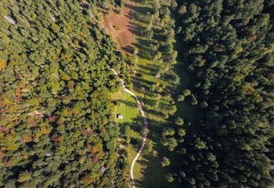 Vogelperspektive Wanderweg Katzenloch