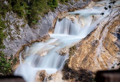 Wasserfall am Karwendelsteg