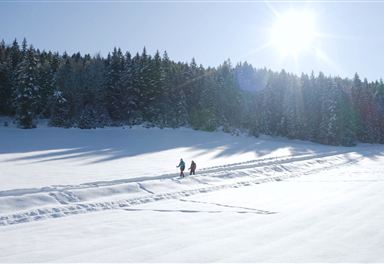Winter hiking in the Fludertal valley