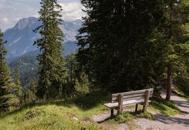 Rest area at the Zirbenweg Rosshütte